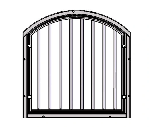 Stålfönster Valvat FAST 10x8/10 Galler - 45033-FA
