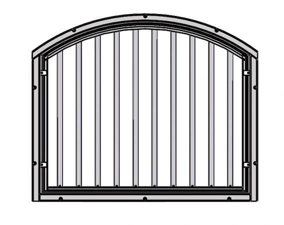 Stålfönster Valvat FAST 12x8/10 Galler - 45040-FA
