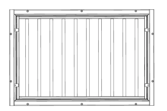 Stålfönster FAST 12x8 Galler - 45038-FA
