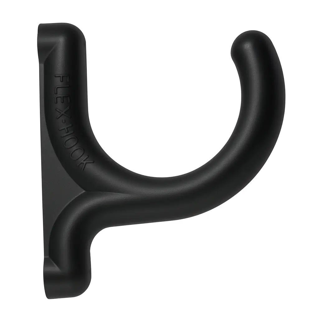 Stallkrok i Gummi, Svart 2-pack - 41094-G