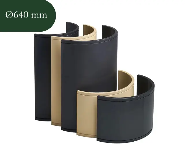 Förlängningsrör Svart 1 m Ø640 mm, 2 st halvor - 44527-S