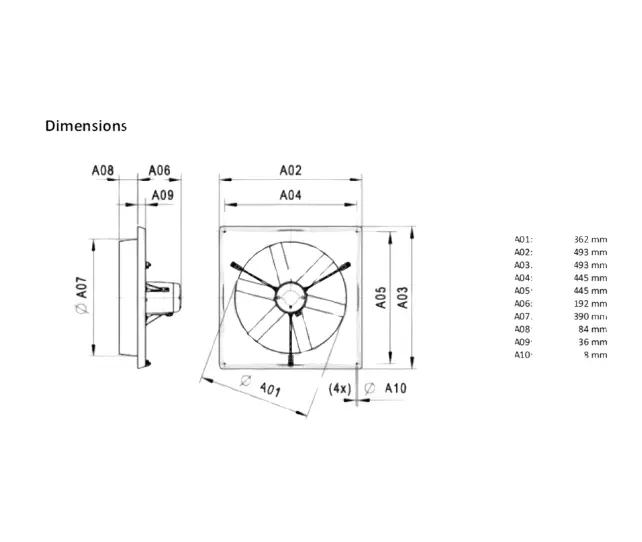 Väggfläkt Vosterman - 44021-VX