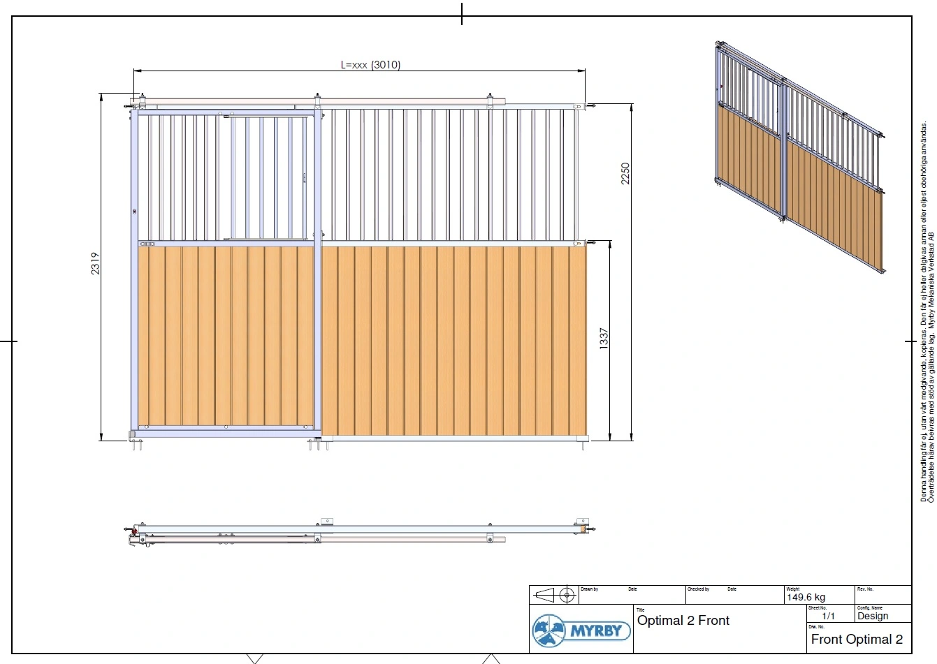 Optimal2 Front 3435-3535 Brun Plast UTF - 88011-E32