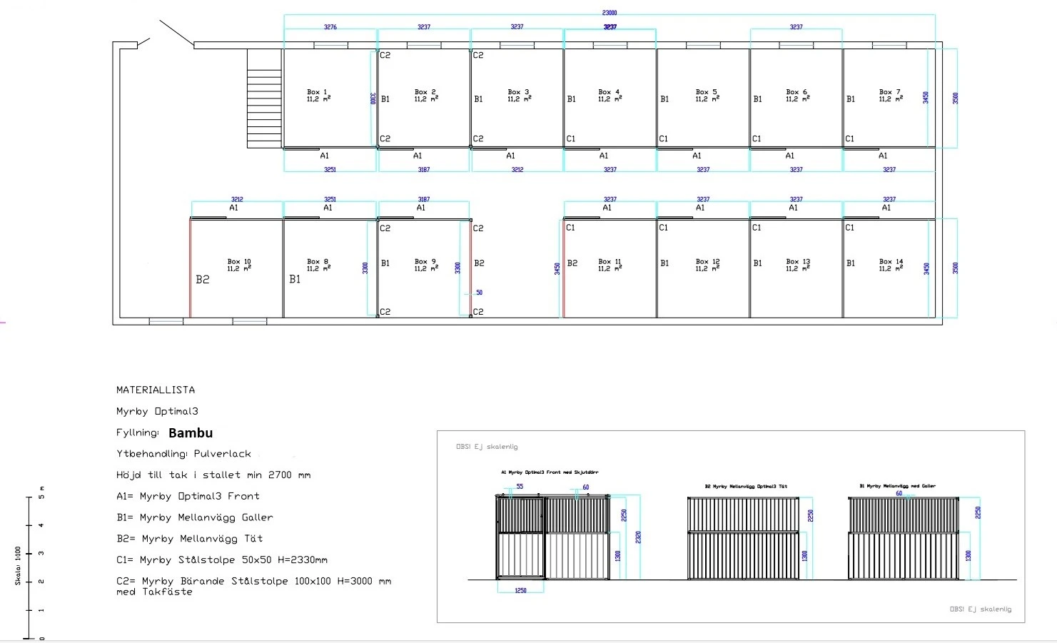 Boxinredning enligt ritning - 40589